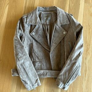 BlankNYC Tan Leather Moto Jacket S